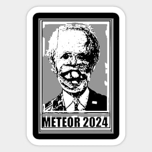 Vote Meteor 2024 in Classic Black & White Sticker